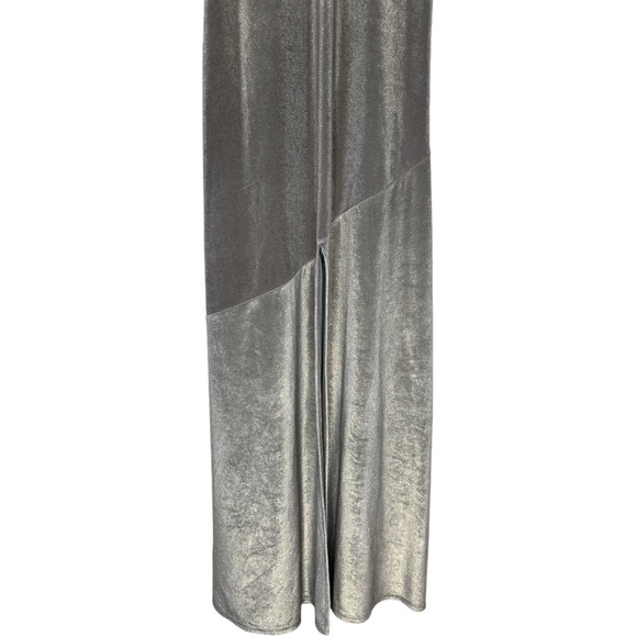 LEITH Nordstrom Two Tone Cami Strap Velvet Party Cocktail Maxi Dress Gold Medium - Picture 6 of 13